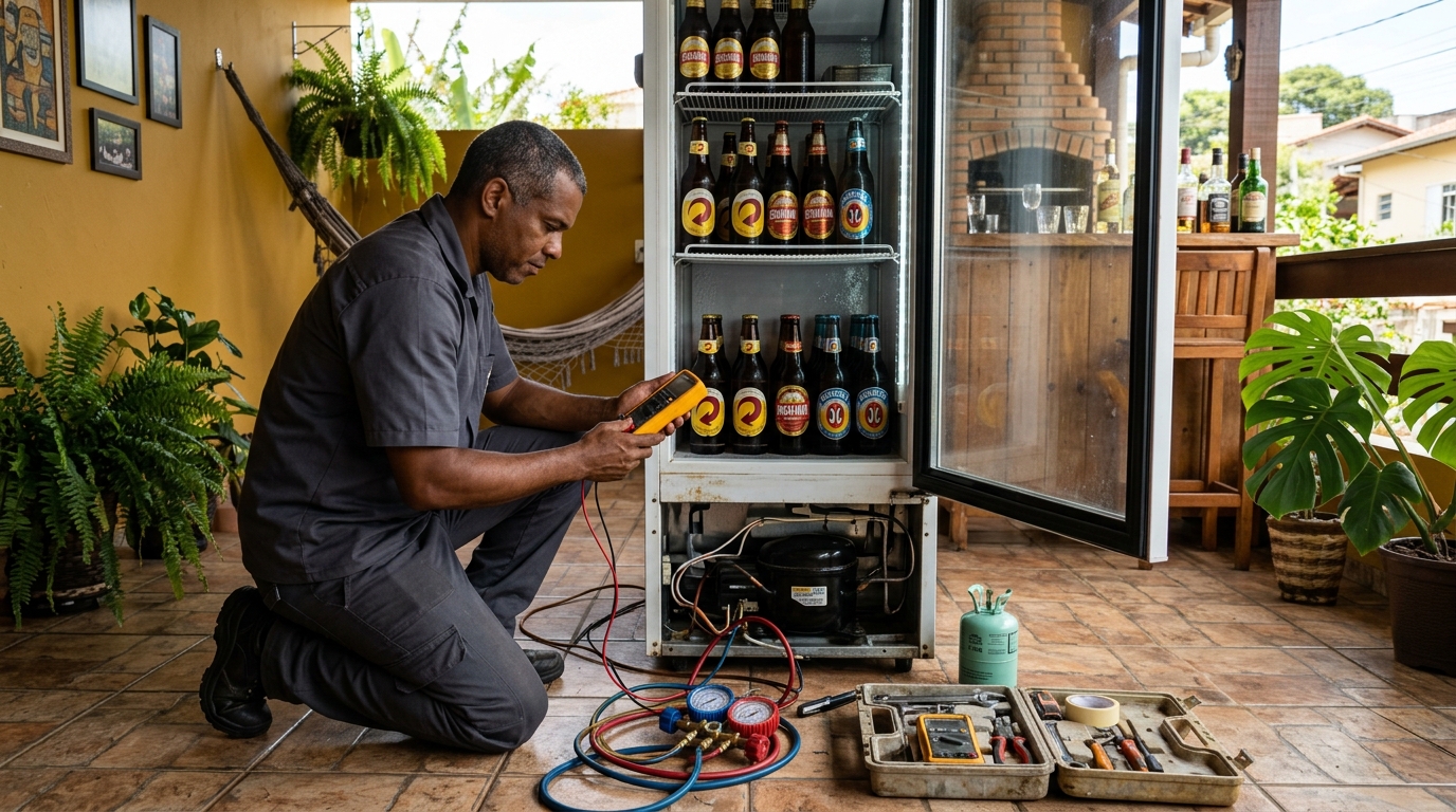 Manutenção da placa eletrônica de cervejeira em Campinas‑SP