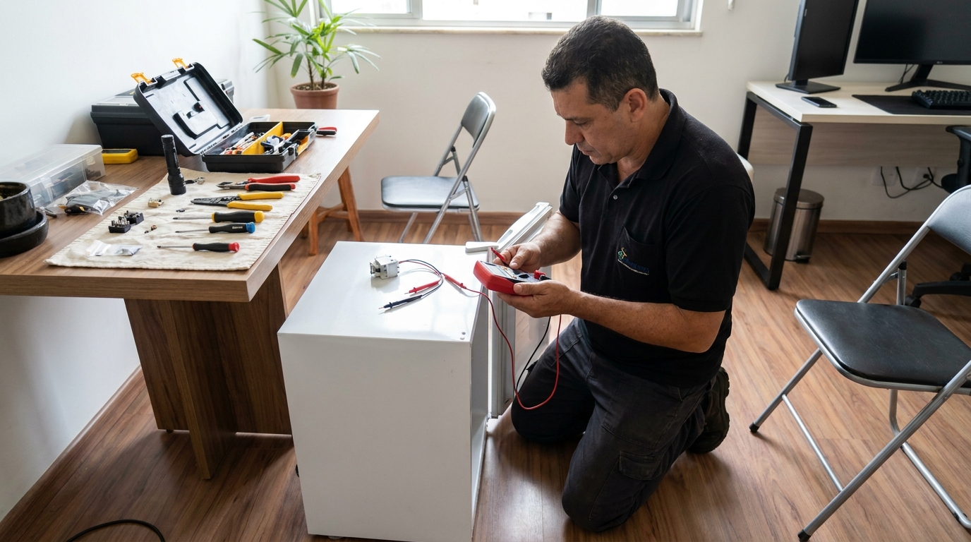 Reparo da placa eletrônica de frigobar em Campinas‑SP